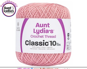 SOFT MAUVE - Aunt Lydia's Classic 10 Crochet Thread. 350yds. Item #154-1040