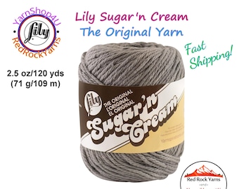 OVERCAST - 2.5oz | 120yd The Original Lily Sugar N Cream 100% Cotton Yarn (2.5 ounce / 120 yards)