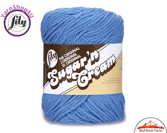 BLUEBERRY - 2.5oz | 120yd The Original Lily Sugar N Cream 100% Cotton Yarn (2.5 ounce / 120 yards)