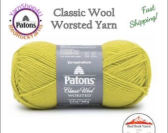 SPROUT - Patons Classic Wool Worsted Yarn Medium Weight (4). 100% wool yarn. 3.5oz | 194 yards (100g | 177m)
