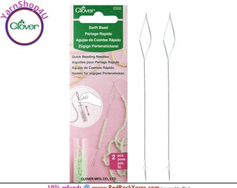 CLOVER SWIFT BEAD - Quick Beading Needles 3 inch , 2pcs / package. Product #2300