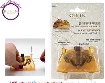 BOHIN Easy Needle Threader - Desktop Automatic Needle Threader for needle sizes 1-11. #81980