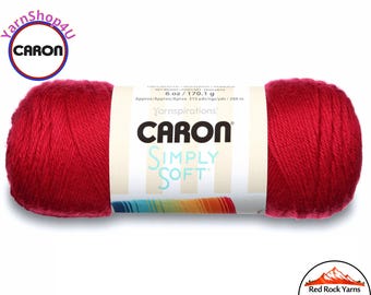 HARVEST RED - Caron Simply Soft 6oz / 315yds (170g / 288m) 100% Acrylic yarn. Item H970039763