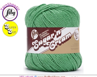 RAINFOREST - Super Size 4oz | 190yds. 100% Cotton yarn. Original Lily Sugar N Cream. Color #18812 (4 ounces | 190 yards)