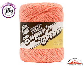 TEA ROSE - 2.5oz | 120yd The Original Lily Sugar N Cream 100% Cotton Yarn (2.5 ounce / 120 yards)