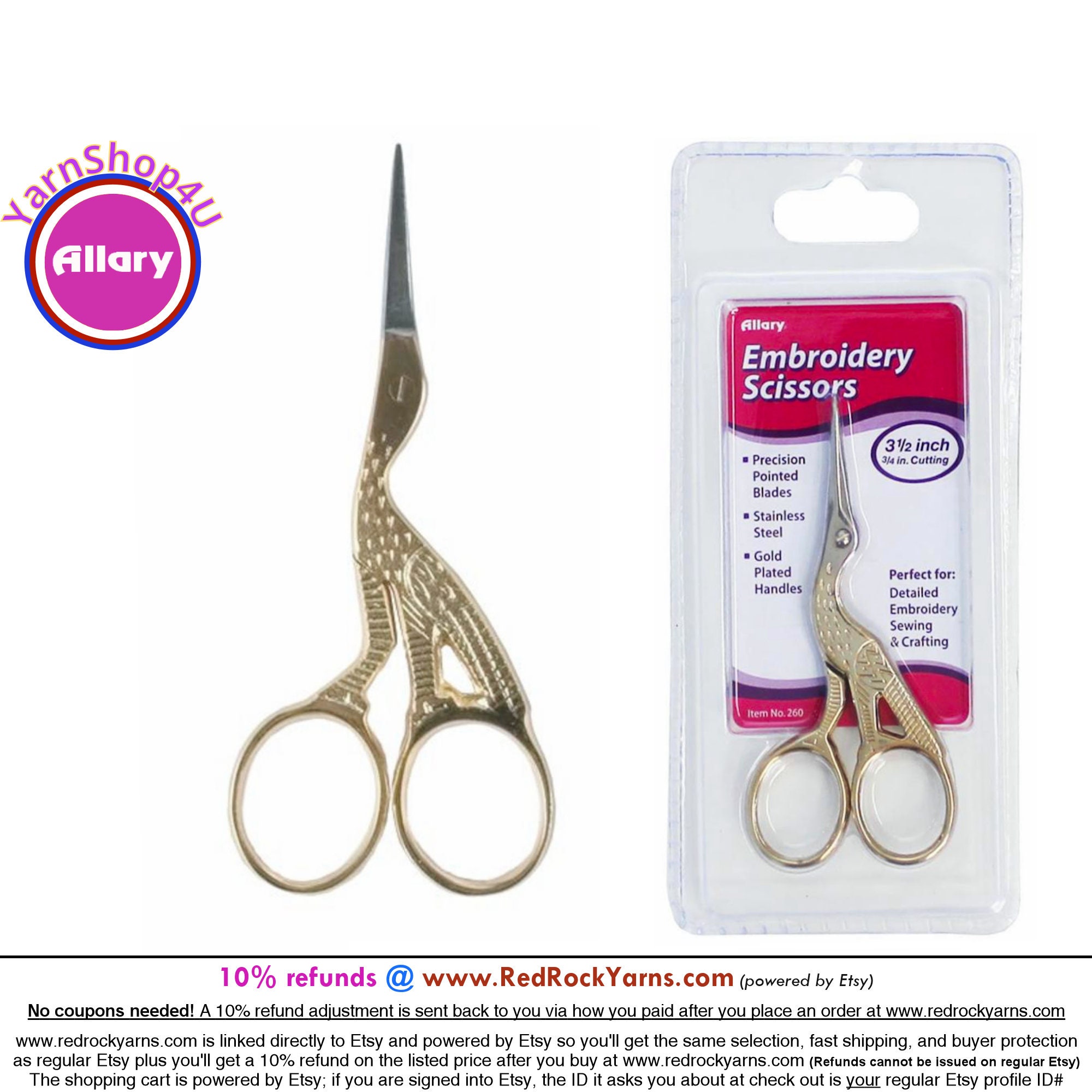 Small Precision Embroidery Scissors Stainless Steel Sharp Pointed