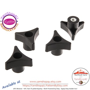 4 Tensioner Knobs for Frank Edmunds carriage bolts (does not work with Handi-Clamp Scroll Frames). Item #5618