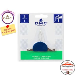 DMC Needle Threader - A 3 in 1 tool for heavyweight threads and yarns, medium-weight thread and a wire for use with fine thread. #6112/6