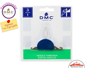 DMC Needle Threader - A 3 in 1 tool for heavyweight threads and yarns, medium-weight thread and a wire for use with fine thread. #6112/6