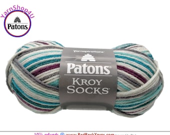 NORTHERN LIGHTS - Patons Kroy Socks Yarn is 1.75oz | 166yds Super Fine Weight (1) Sock Yarn. 75/25% Wool/Nylon (50g | 152m) Color 55751