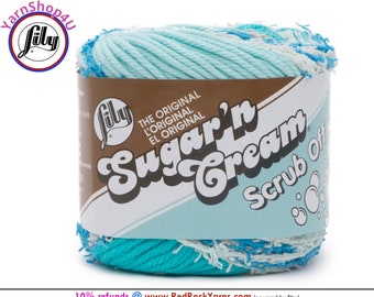 SPRING BLUE Lily Scrub Off - 2.6oz | 106yds of Lily Sugar'n Cream 100% Textured Cotton Yarn