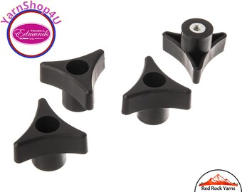 4 Tensioner Knobs for Frank Edmunds carriage bolts (does not work with Handi-Clamp Scroll Frames). Item #5618