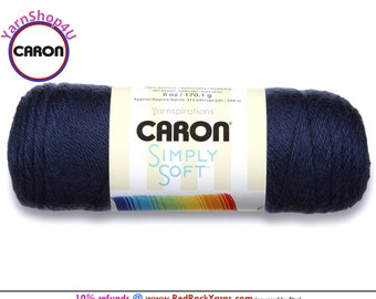 DARK COUNTRY BLUE - Caron Simply Soft 6oz / 315yds (170g / 288m) 100% Acrylic yarn. Item H970039711