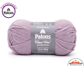 MISTY LAVENDER - Patons Classic Wool Worsted Yarn Medium Weight (4). 100% wool yarn. 3.5oz | 194 yards (100g | 177m)