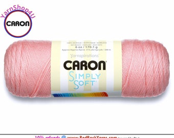 SOFT PINK - Caron Simply Soft 6oz / 315yds (170g / 288m) 100% Acrylic yarn. Item H970039719