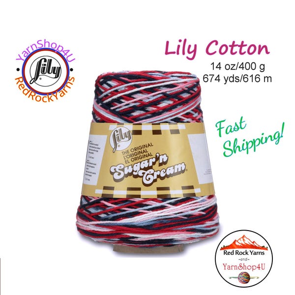 NAUTICAL OMBRE - 14oz | 674 yards Cone. Lily Sugar N Cream Cotton yarn. 100% cotton. Item# 10300202110