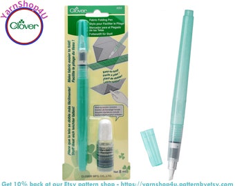 Fabric Folding Pen with Marking solution - Make fabric easier to fold! Clover SKU 4053