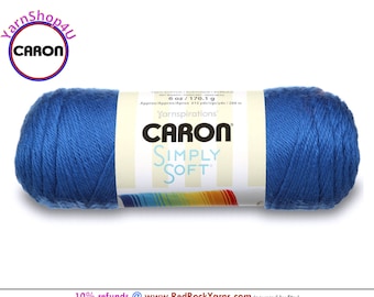 ROYAL BLUE - Caron Simply Soft 6oz / 315yds (170g / 288m) 100% Acrylic yarn. Item H970039767