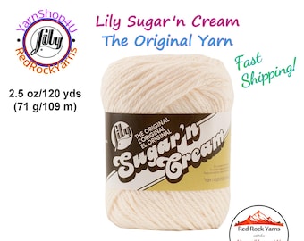 SOFT ECRU - 2.5oz | 120yd The Original Lily Sugar N Cream 100% Cotton Yarn (2.5 ounce / 120 yards)