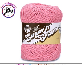 ROSE PINK - 2.5oz | 120yd The Original Lily Sugar N Cream 100% Cotton Yarn (2.5 ounce / 120 yards)