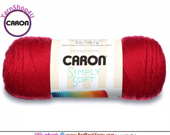 HARVEST RED - Caron Simply Soft 6oz / 315yds (170g / 288m) 100% Acrylic yarn. Item H970039763