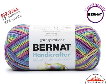 LIVELY - 12oz | 573 yards! Bernat Handicrafter Big Ball 100% Cotton Yarn. Item 16203434062