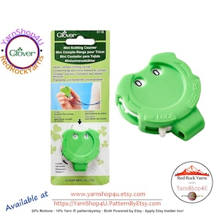 Clover Mini Knitting Row Counter, Clover Mini Kacha Knitting counter, click Stitch Counter, small row counter, small counter, Necklace #3118