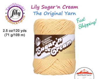 COUNTRY YELLOW - 2.5oz | 120yd The Original Lily Sugar N Cream 100% Cotton Yarn (2.5 ounce / 120 yards)