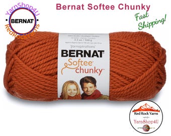 PUMPKIN Bernat Softee Chunky Yarn Super Bulky Yarn. 3.5oz | 108yds | 100% Acrylic Yarn. Item 16112828630