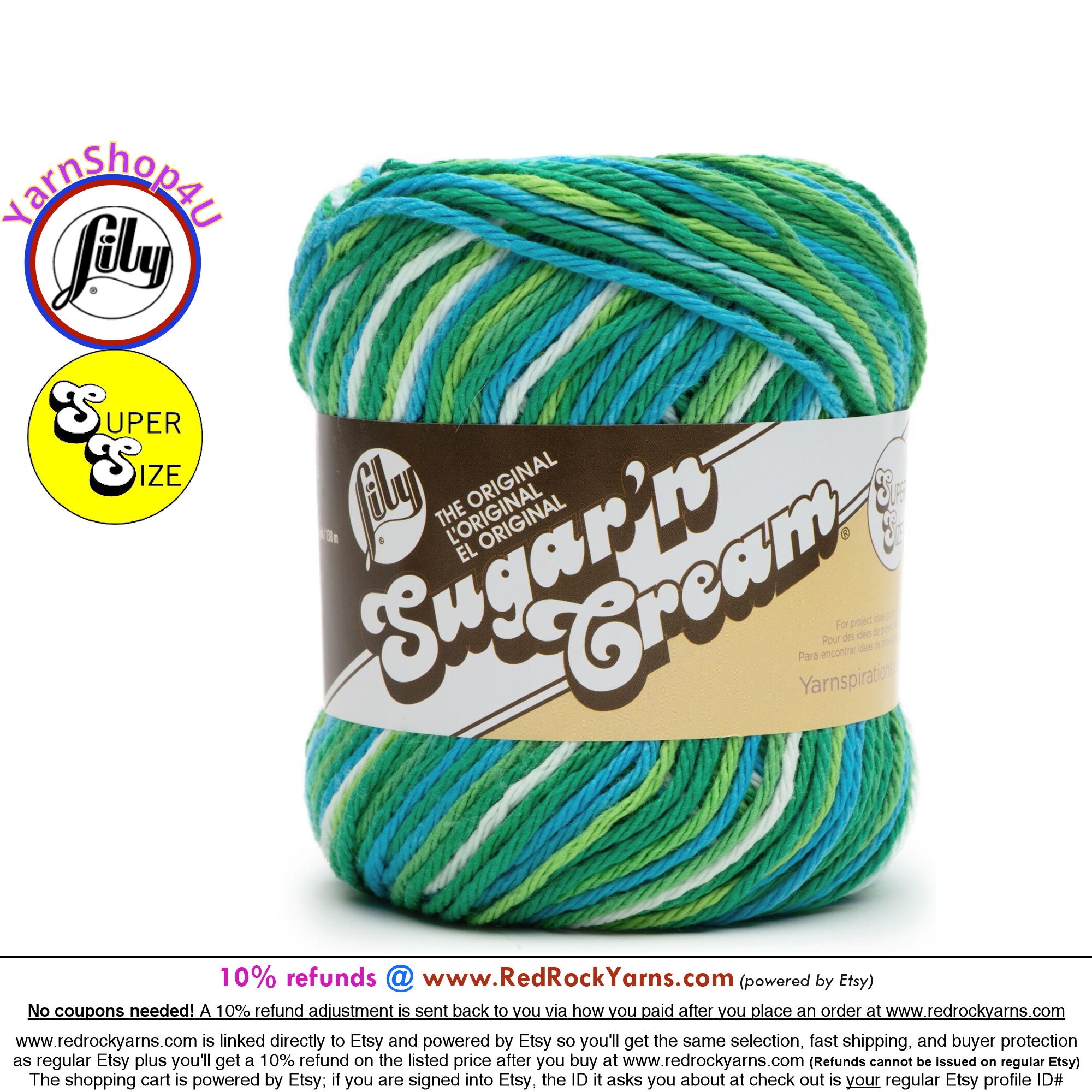 BAMBOO Super Size 4oz 190yds. 100% Cotton Yarn. Original Lily