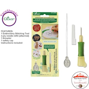Clover Embroidery Stitching Tool for Punch Needle art. For Embroidery Floss. Clover #8800