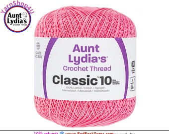 FRENCH ROSE - Aunt Lydia's Classic 10 Crochet Thread. 350yds. Color #0493