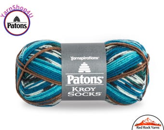 ROUTE 66 Jacquard - Patons Kroy Socks Yarn is 1.75oz | 166yds Super Fine Weight (1) Sock Yarn. 75/25% Wool/Nylon (50g | 152m). Color 55711