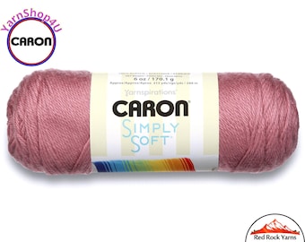 PLUM WINE - Caron Simply Soft 6oz / 315yds (170g / 288m) 100% Acrylic yarn. Item H970039722