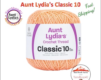 LIGHT PEACH - Aunt Lydia's Classic 10 Crochet Thread. 350yds. Item #154-0424