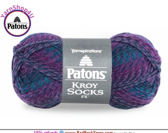 CELESTIAL COLORS - Patons Kroy Socks FX Yarn is 1.75oz | 166yds Super Fine Weight (1) Sock Yarn. A Blend of 75/25% Wool/Nylon (50g | 152m)