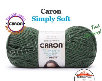 DARK SAGE SPARKLE - Caron Simply Soft Party! 3 oz / 164 yds (85 g / 150 m) 99% Acrylic, 1 percent Metallic (3 ounce / 164 yards) Color #0029
