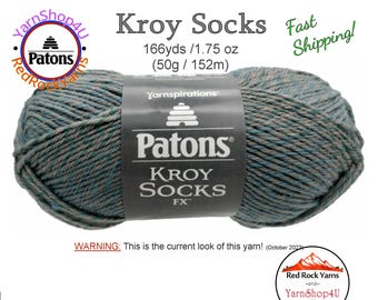 CASCADE COLORS - Patons Kroy Socks FX Yarn is 1.75oz | 166yds Super Fine Weight (1) Sock Yarn. A Blend of 75/25% Wool/Nylon (50g | 152m)