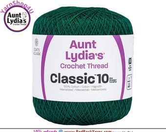 FOREST GREEN - Aunt Lydia's Classic 10 Crochet Thread. Item #154-0449