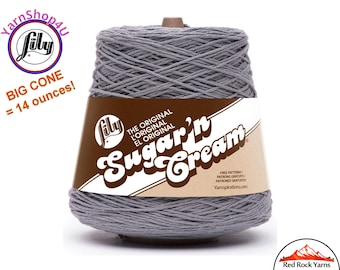 OVERCAST - 14oz | 674 yards Cone. Lily Sugar N Cream Cotton yarn. 100% cotton. Item Item 10300202730