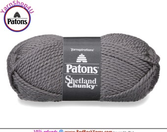 OXFORD GRAY - Patons Shetland Chunky Yarn. Bulky weight 3.5oz | 148yds. It's a soft blend of 75/25% Acrylic & Wool. [Discontinued Color]