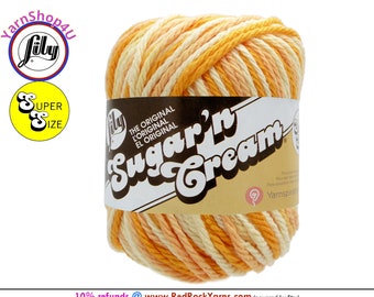 SOLEIL OMBRE Super Size 3oz | 143yds. 100% Cotton yarn. Original Lily Sugar N Cream (3 ounces | 143 yards). Color #19996