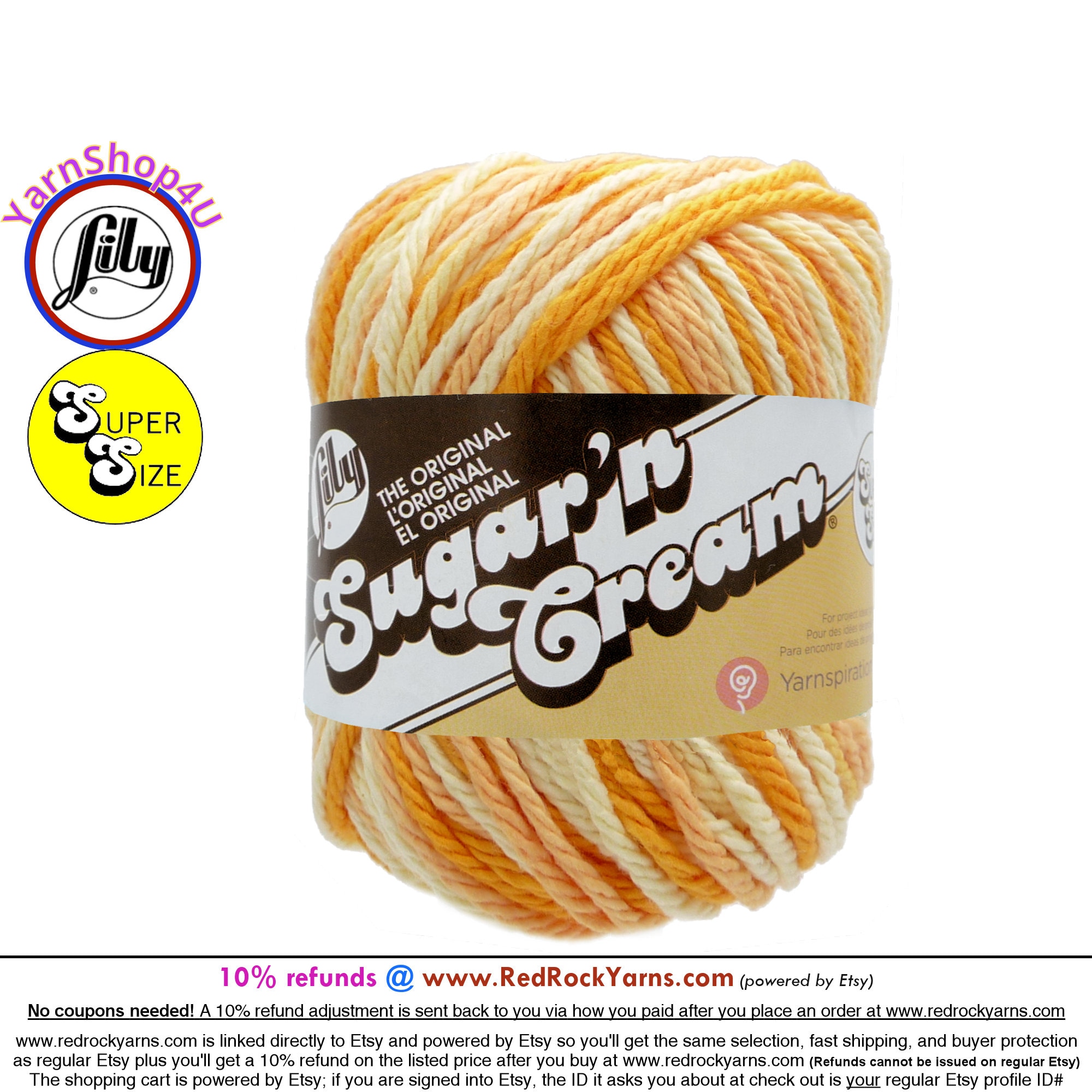 Sugar'n Cream Yarn - Ombres Mango Madness