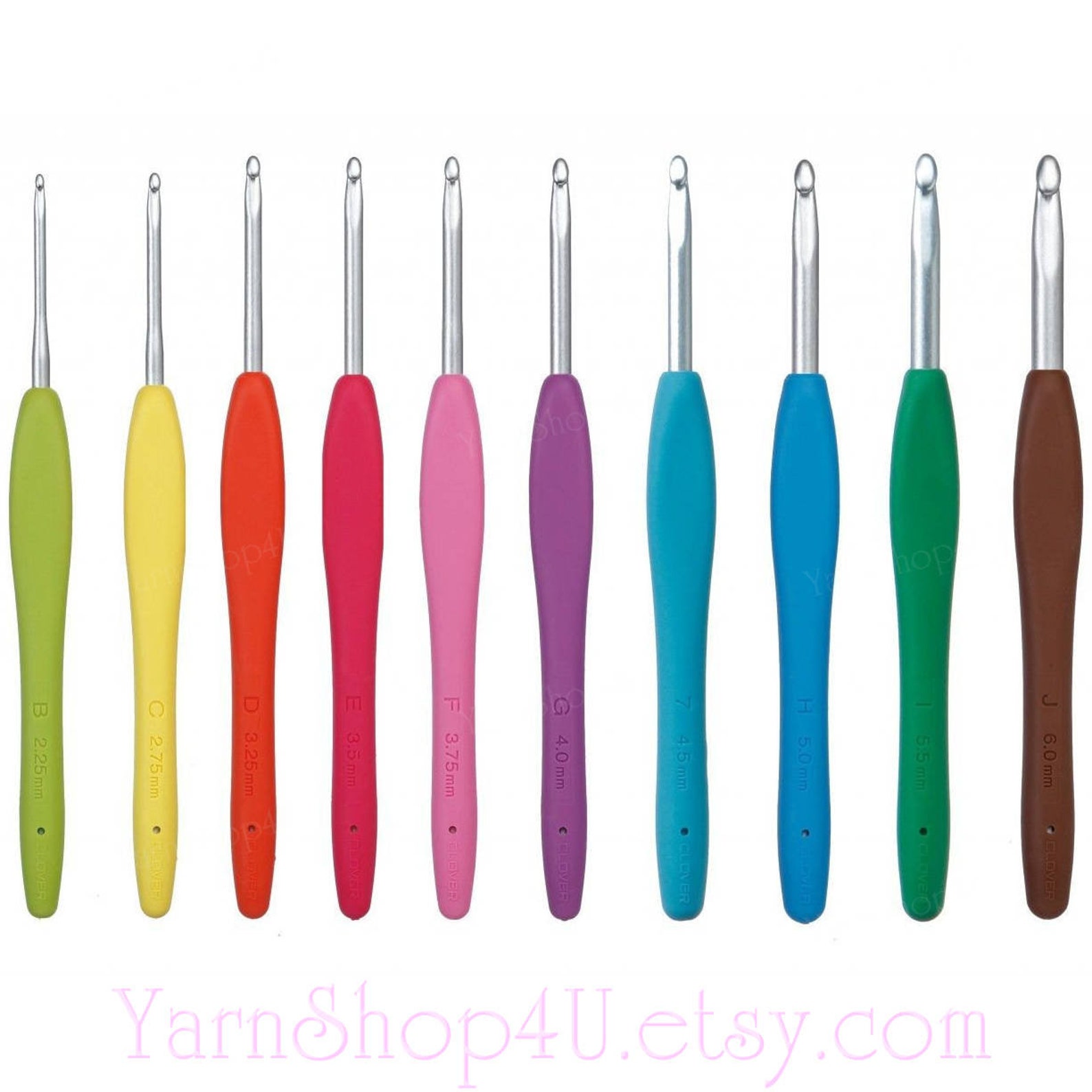 10pc Set Clover Amour Crochet Hook Set. Genuine Clover Etsy