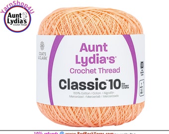 LIGHT PEACH - Aunt Lydia's Classic 10 Crochet Thread. 350yds. Item #154-0424