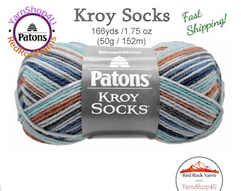 ADRIFT - Patons Kroy Socks Yarn is 1.75oz | 166yds Super Fine Weight (1) Sock Yarn. 75/25% Wool/Nylon (50g | 152m) Color 55750