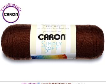 CHOCOLATE - Caron Simply Soft 6oz / 315yds (170g / 288m) 100% Acrylic yarn. Item H970039750