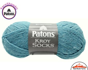 SALTWATER - Patons Kroy Socks Yarn is 1.75oz | 166yds Super Fine Weight (1) Sock Yarn. 75/25% Wool/Nylon (50g | 152m). Color 55739