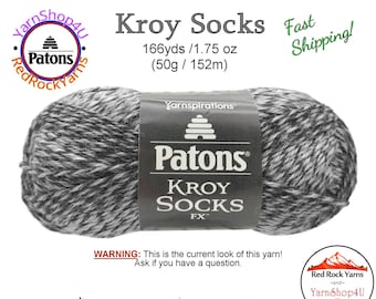 SIDEWALK COLORS - Patons Kroy Socks FX Yarn is 1.75oz | 166yds Super Fine Weight (1) Sock Yarn. A Blend of 75/25% Wool/Nylon (50g | 152m)