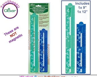 Knit & Crochet Pattern Chart Marker Set. Helps Keeps your place on charts and patterns. Clover #3164